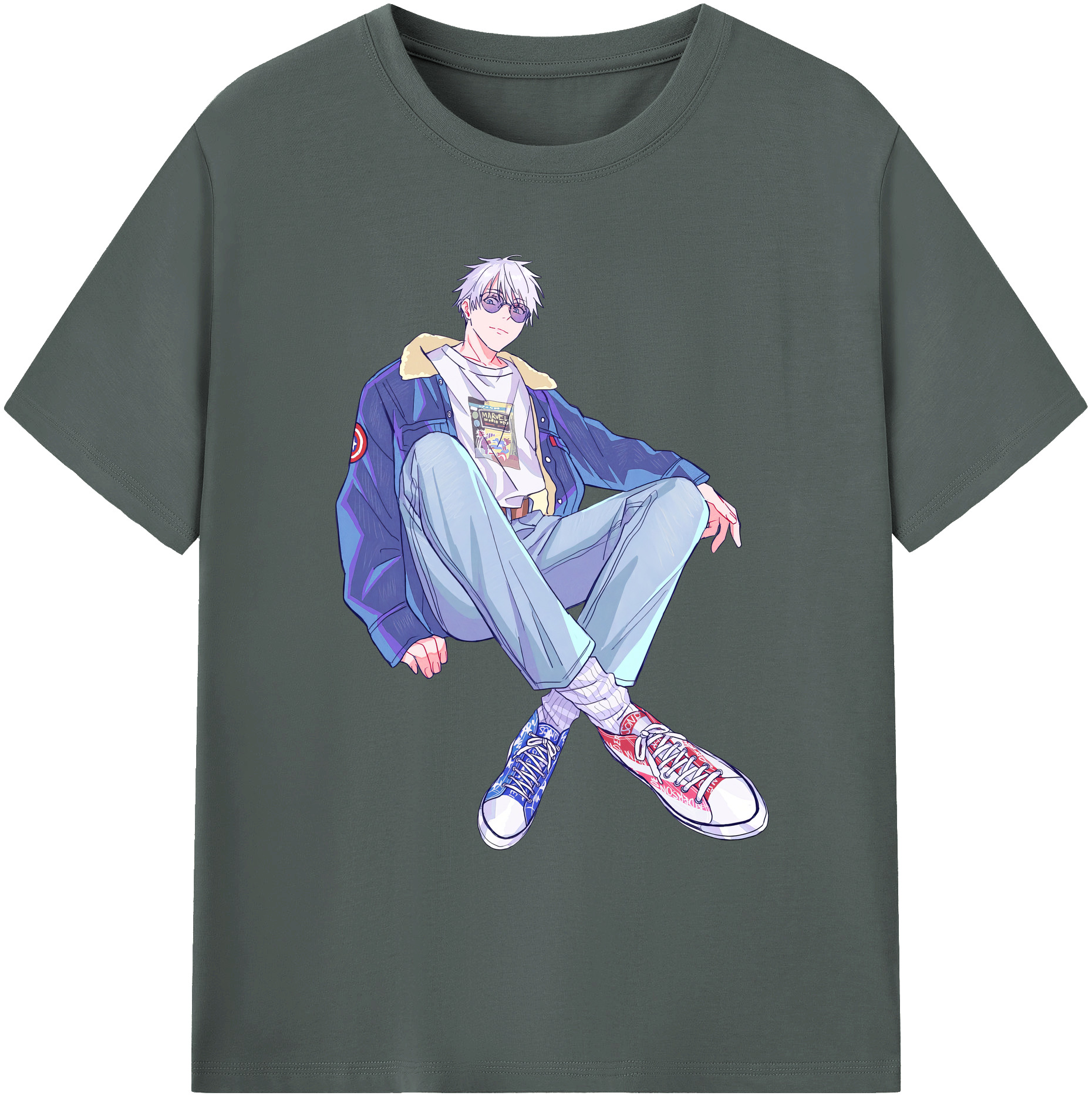 （画像用） 呪術廻戦 Jujutsu Kaisen 綿100％ メンズ半袖Tシャツ｜肌触りやわらか＆通気性